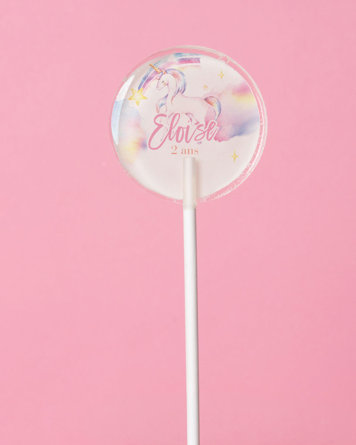 Sucette thème Licorne Rainbow