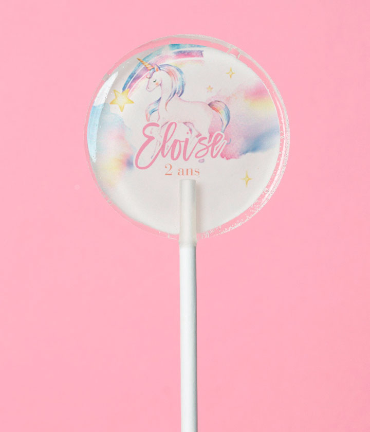 Sucette Licorne Rainbow